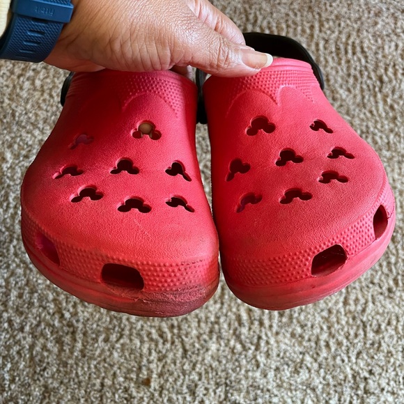 Mickey Mouse Crocs, Red and Black, XXL (Men's 10-11/Women's 12/14 - Picture 6 of 9